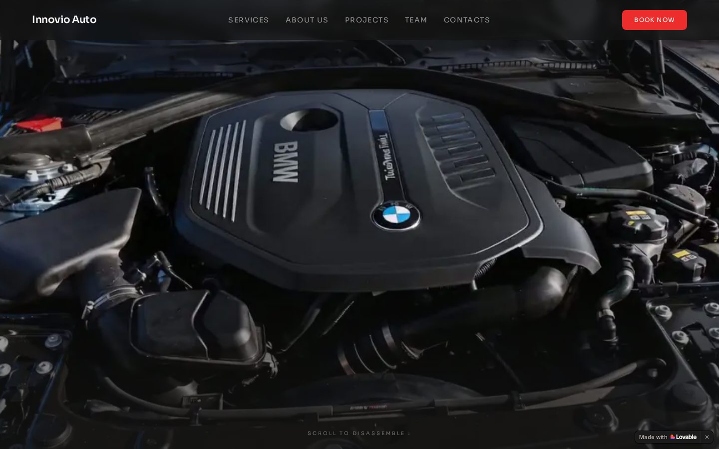 Innovio Auto Demo website homepage