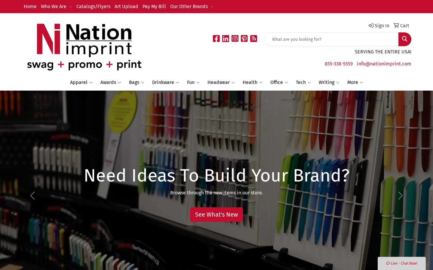 Nation Imprint website homepage